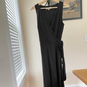 Loft sleeveless petite maxi wrap dress